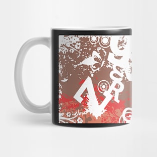 Abstract Alphanumeric Geometric Design Mug